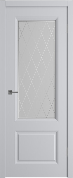 Межкомнатная дверь  Winter Чикаго ДО, массив + МДФ, эмаль, 800*2000, Цвет: Светло-серая эмаль, мателюкс матовое с пескоструйным рисунком