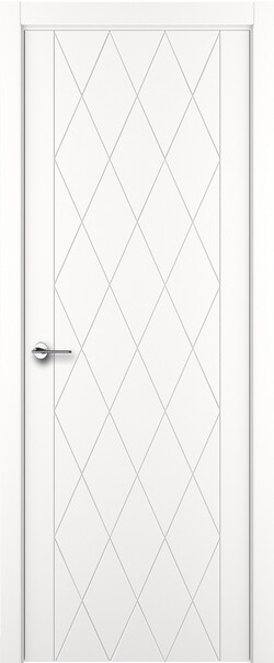 Межкомнатная дверь  ART Lite Rombo ДГ, массив + МДФ, эмаль, 800*2000, Цвет: Белая эмаль, нет