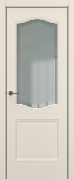Межкомнатная дверь  Classic Baguette Венеция ДО Baguette B5.2, массив + МДФ, Полипропилен RENOLIT, 800*2000, Цвет: Матовый крем, Сатинато с рамкой