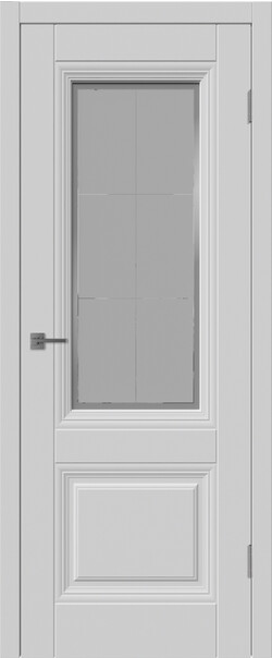 Межкомнатная дверь  Winter Барселона 2 ДО, массив + МДФ, эмаль, 800*2000, Цвет: Светло-серая эмаль, мателюкс матовое с рисунком