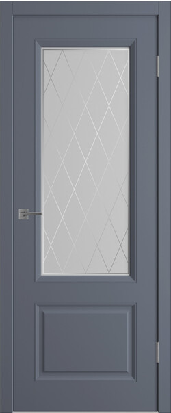 Межкомнатная дверь  Winter Чикаго ДО, массив + МДФ, эмаль, 800*2000, Цвет: Графит эмаль, мателюкс матовое с пескоструйным рисунком