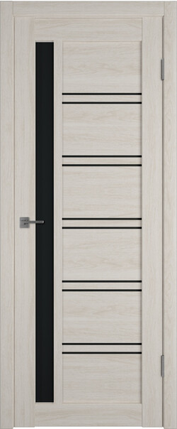 Межкомнатная дверь  Atum Pro  Х38 Black Gloss, массив + МДФ, экошпон+защитный лак, 800*2000, Цвет: Scansom Oak, black gloss