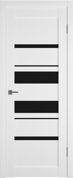 Межкомнатная дверь  Emalex E29 ДО, массив + МДФ, экошпон (полипропилен), 800*2000, Цвет: Ice, black gloss