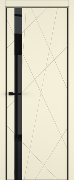 Межкомнатная дверь  ART Lite Chaos ДО, массив + МДФ, эмаль, 800*2000, Цвет: Жемчужно-перламутровая эмаль, Lacobel черный лак
