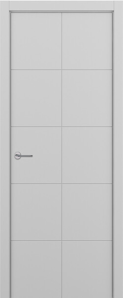 Межкомнатная дверь  ART Lite Quadratto ДГ, массив + МДФ, эмаль, 800*2000, Цвет: Светло-серая эмаль RAL 7047, нет