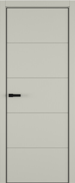 Межкомнатная дверь  ART Lite Groove ДГ, массив + МДФ, эмаль, 800*2000, Цвет: Серый шелк эмаль RAL 7044, нет