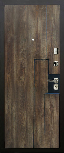 Входная дверь  Сталлер Крона, 860*2050, 83 мм, внутри мдф влагостойкий, покрытие Экошпон, цвет дуб коньяк
