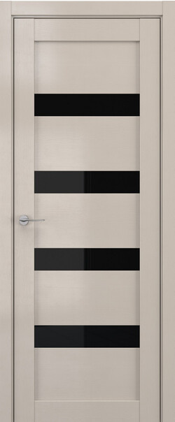 Межкомнатная дверь  DEFORM V V16, массив + МДФ, экошпон на основе ПВХ, 800*2000, Цвет: Стоун вуд, Lacobel черный лак