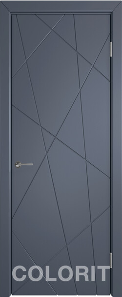 Межкомнатная дверь  COLORIT К5  ДГ, массив + МДФ, эмаль, 800*2000, Цвет: Графит эмаль, нет