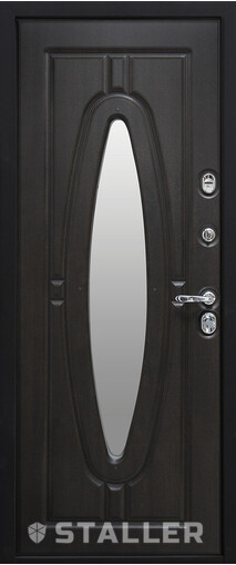 Входная дверь  Сталлер Монарх NEW, 880*2050, 93 мм, внутри мдф влагостойкий, покрытие Vinorit, цвет Дуб темный