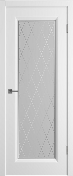Межкомнатная дверь  Winter Флорида ДО, массив + МДФ, эмаль, 800*2000, Цвет: Белая эмаль, мателюкс матовое с пескоструйным рисунком