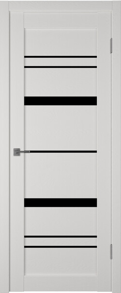 Межкомнатная дверь  Atum Pro  Х25 Black Gloss, массив + МДФ, экошпон+защитный лак, 800*2000, Цвет: Milky White, black gloss