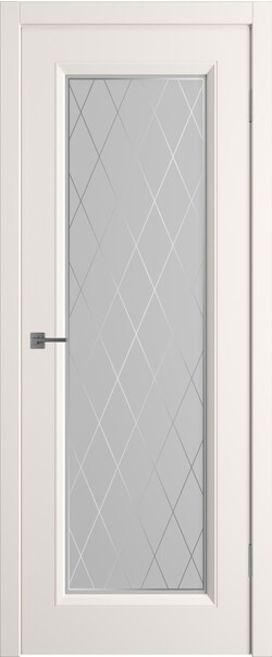 Межкомнатная дверь  Winter Флорида ДО, массив + МДФ, эмаль, 800*2000, Цвет: Слоновая кость эмаль, мателюкс матовое с пескоструйным рисунком