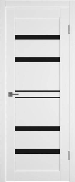 Межкомнатная дверь  Emalex E26 ДО, массив + МДФ, экошпон (полипропилен), 800*2000, Цвет: Ice, black gloss