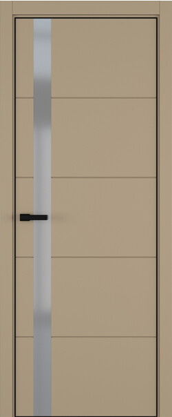Межкомнатная дверь  ART Lite Groove ДО, массив + МДФ, эмаль, 800*2000, Цвет: Бежевая эмаль, Matelac серый мат.