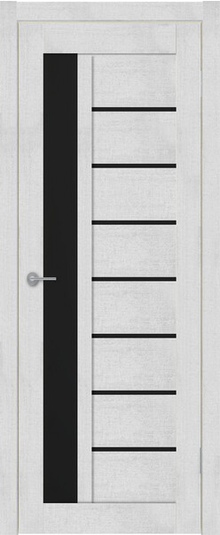 Межкомнатная дверь  TexStyle TS4 ДО, массив + МДФ, экошпон на основе ПВХ, 800*2000, Цвет: Лорэт белый, Lacobel черный лак