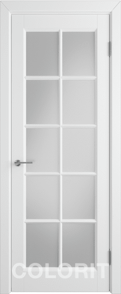 Межкомнатная дверь  COLORIT К3  ДО, массив + МДФ, эмаль, 800*2000, Цвет: Белая эмаль, мателюкс матовое