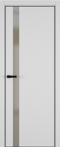 Межкомнатная дверь  ART Lite H2 ДО, массив + МДФ, эмаль, 800*2000, Цвет: Светло-серая эмаль RAL 7047, Matelac бронза мат.