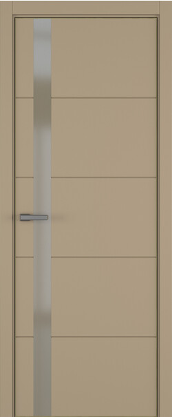 Межкомнатная дверь  ART Lite Groove ДО, массив + МДФ, эмаль, 800*2000, Цвет: Бежевая эмаль, Matelac бронза мат.