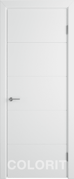 Межкомнатная дверь  COLORIT К4  ДГ, массив + МДФ, эмаль, 800*2000, Цвет: Белая эмаль, нет