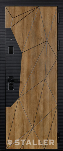 Входная дверь  Сталлер Лимана, 860*2050, 94 мм, снаружи мдф влагостойкий 16мм, покрытие пвх, Цвет Дуб санремо