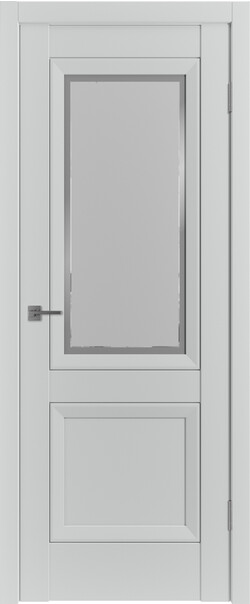 Межкомнатная дверь  Emalex EN2 ДО, массив + МДФ, экошпон (полипропилен), 800*2000, Цвет: Steel, Art Cloud