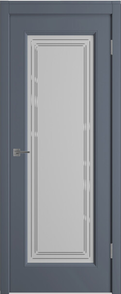 Межкомнатная дверь  Winter Беатрис 1 ДО, массив + МДФ, эмаль, 800*2000, Цвет: Графит эмаль, мателюкс матовое с гравировкой