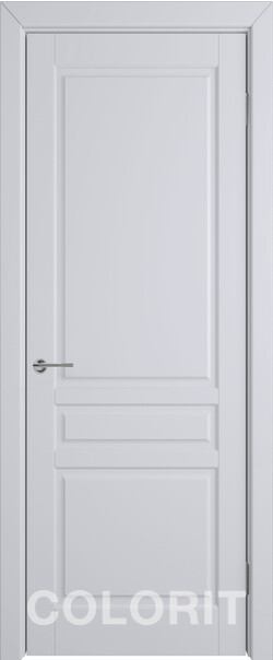 Межкомнатная дверь  COLORIT К2  ДГ, массив + МДФ, эмаль, 800*2000, Цвет: Светло-серая эмаль, нет