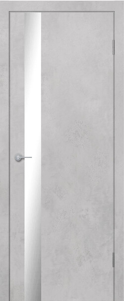 Межкомнатная дверь  STARK ST12 ДО, массив + МДФ, экошпон на основе ПВХ, 800*2000, Цвет: Бетон белый, зеркало