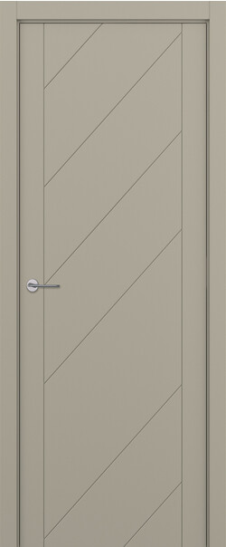 Межкомнатная дверь  ART Lite Diagonale ДГ, массив + МДФ, эмаль, 800*2000, Цвет: Серый шелк эмаль RAL 7044, нет