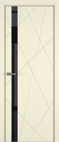 Межкомнатная дверь  ART Lite Chaos ДО, массив + МДФ, эмаль, 800*2000, Цвет: Жемчужно-перламутровая эмаль, Lacobel черный лак