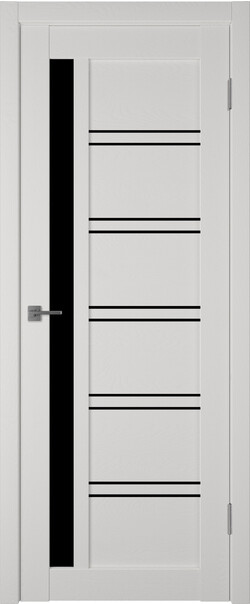 Межкомнатная дверь  Atum Pro  Х38 Black Gloss, массив + МДФ, экошпон+защитный лак, 800*2000, Цвет: Milky White, black gloss