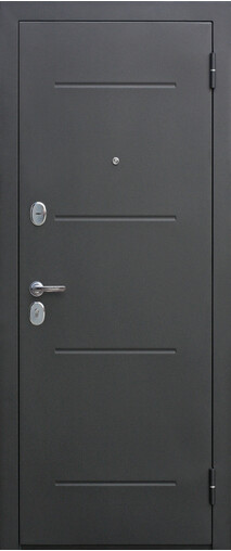 Входная дверь  Гарда  муар 10 мм, 860*2050, 75 мм, снаружи металл, покрытие полимерно-порошковое, Цвет Черный муар