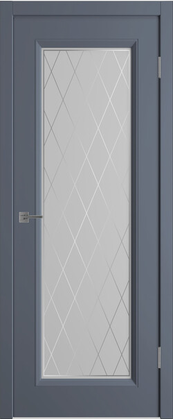 Межкомнатная дверь  Winter Флорида ДО, массив + МДФ, эмаль, 800*2000, Цвет: Графит эмаль, мателюкс матовое с пескоструйным рисунком