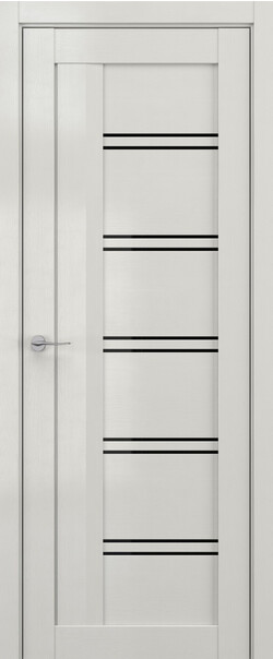 Межкомнатная дверь  DEFORM V V5, массив + МДФ, экошпон на основе ПВХ, 800*2000, Цвет: Крем вуд, Lacobel черный лак