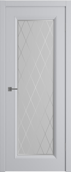 Межкомнатная дверь  Winter Флорида ДО, массив + МДФ, эмаль, 800*2000, Цвет: Светло-серая эмаль, мателюкс матовое с пескоструйным рисунком