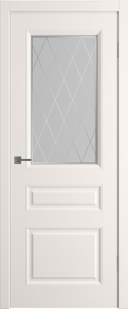 Межкомнатная дверь  Winter Торонто ДО, массив + МДФ, эмаль, 800*2000, Цвет: Слоновая кость эмаль, мателюкс матовое с пескоструйным рисунком