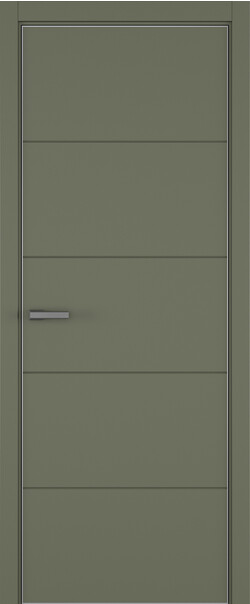 Межкомнатная дверь  ART Lite Groove ДГ, массив + МДФ, эмаль, 800*2000, Цвет: Оливковая эмаль, нет