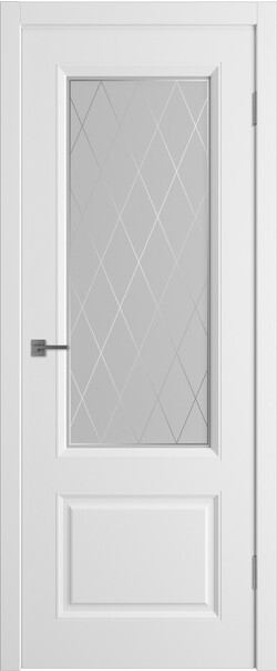 Межкомнатная дверь  Winter Чикаго ДО, массив + МДФ, эмаль, 800*2000, Цвет: Белая эмаль, мателюкс матовое с пескоструйным рисунком