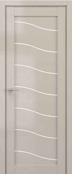 Межкомнатная дверь  DEFORM V V2, массив + МДФ, экошпон на основе ПВХ, 800*2000, Цвет: Стоун вуд, Lacobel белый лак